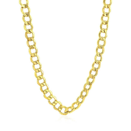 Cadena cubana de oro amarillo de 10k y 6.1mm