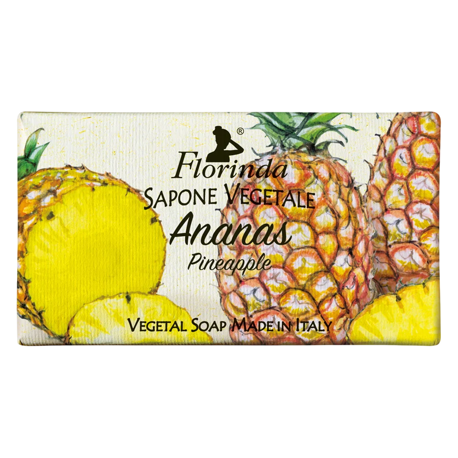 Florinda, Pineapple, Vegan, Cleansing & Softening, Fruity, Scented Soap Bar, Body, 100 g