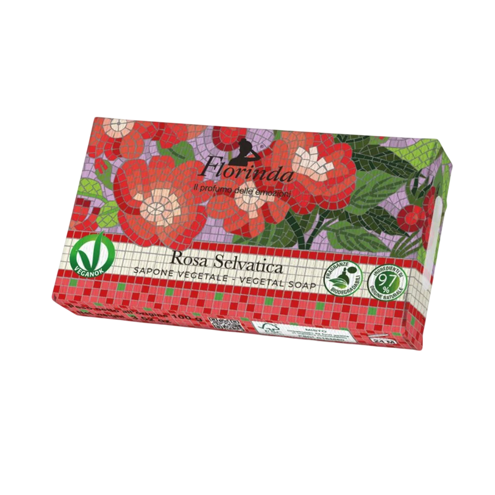 Florinda, Rosa Selvatica, Cleansing & Softening, Scented Soap Bar , Body, 100 g