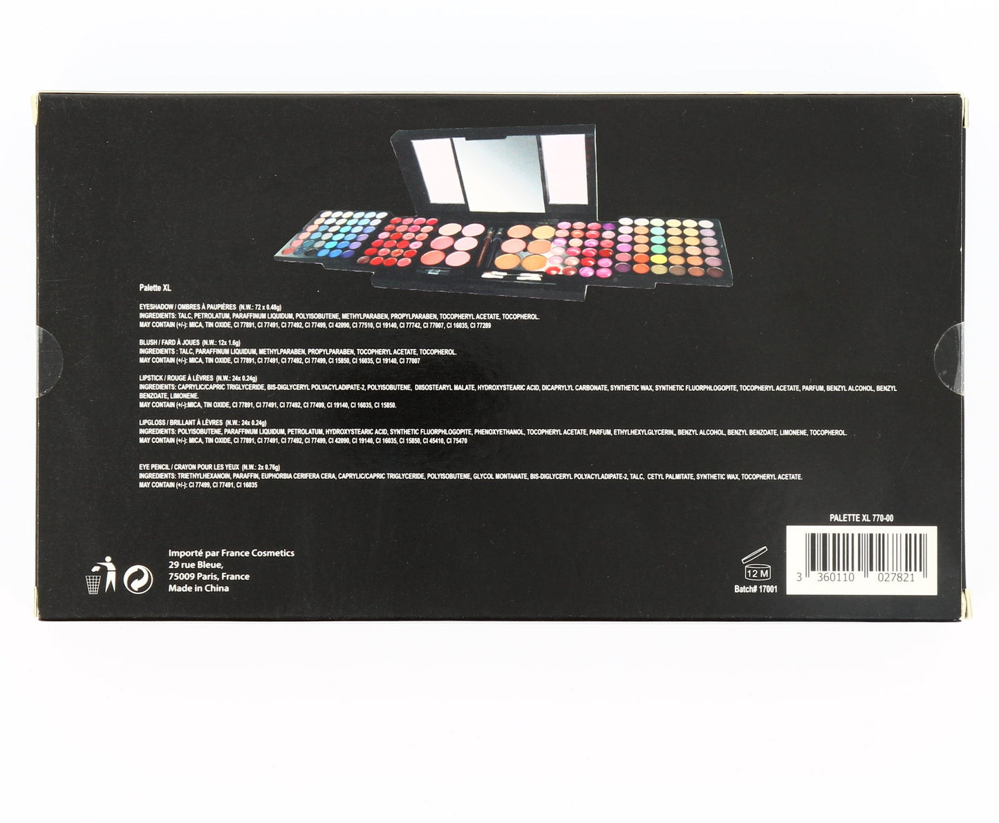 France Cosmetics , France Cosmetics , Face Palette, 72 + 12 + 24 + 24 + 2 pcs, 67 g - view 5