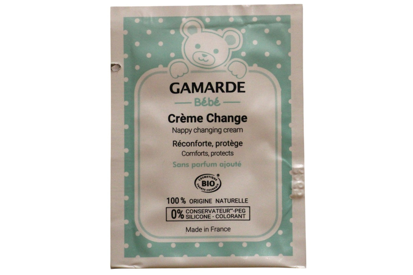 Gamarde, Baby, Bio, Protective, At each diaper change, Cream, Nappy Area, 3 ml *Sample