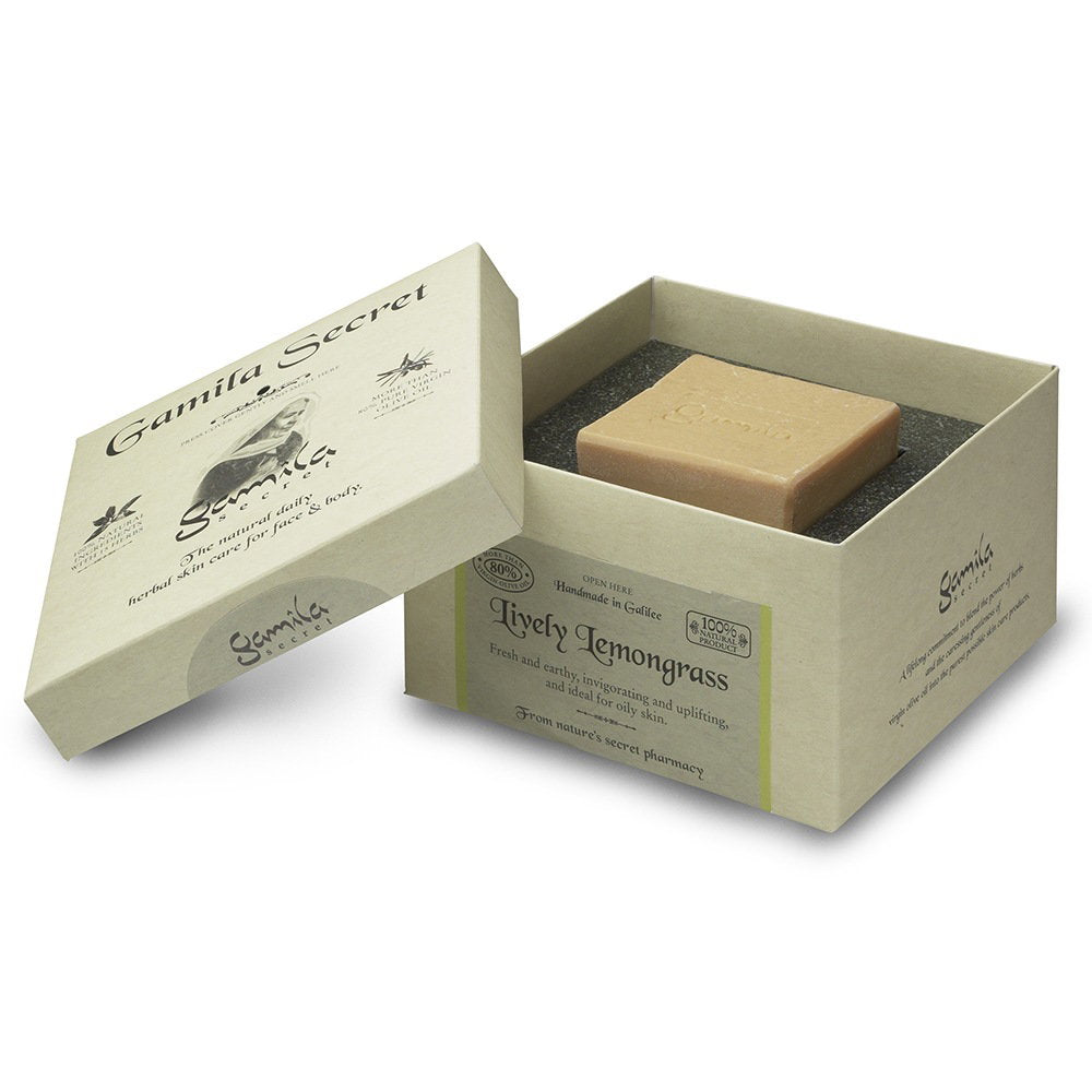 Gamila Secret, Lively Lemongrass, Cleansing, Scented Soap Bar , For Face & Body, 115 g