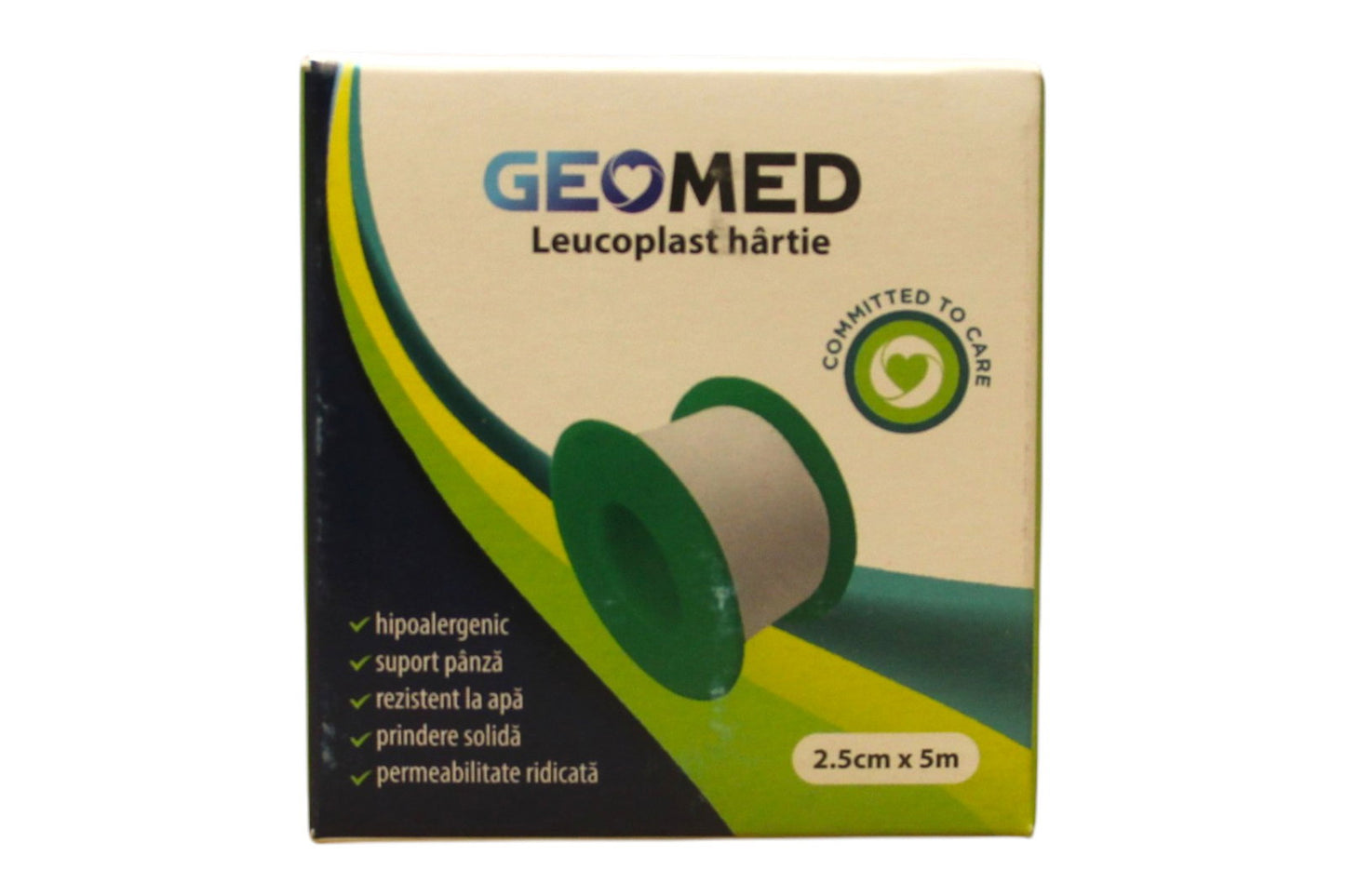 Geomed, Geomed, Leukoplast, Paper, 2.5 cm x 5 m
