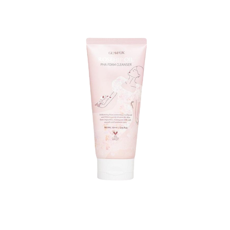 Glamfox, Rosehip Oil, Cleansing & Hydrating, Cleansing Foam, 120 ml