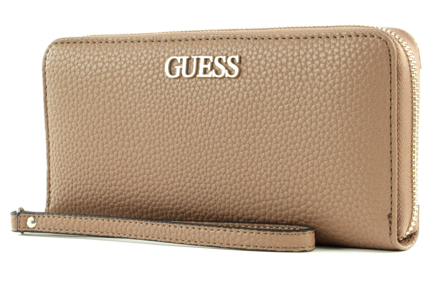 Guess, Alby, Textile Wallet, SLG Large Zip, Beige, For Women