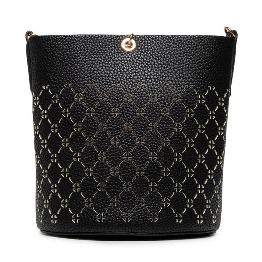 Guess, Amara, Synthetic Leather, Textile Backpack, Black, XG849301, For Women, 18/21 x 20 x 14 / 14/18 x 17.5 x 6.5 cm