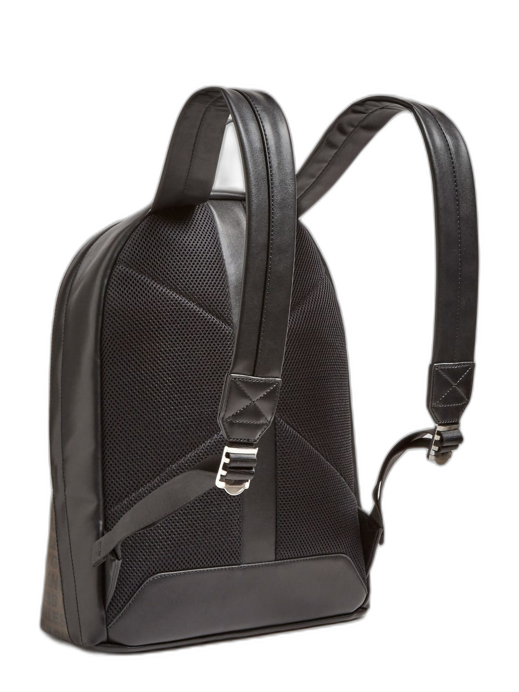 Guess, Dan, Synthetic Leather, Textile Backpack, Black/Brown, For Men - view 2
