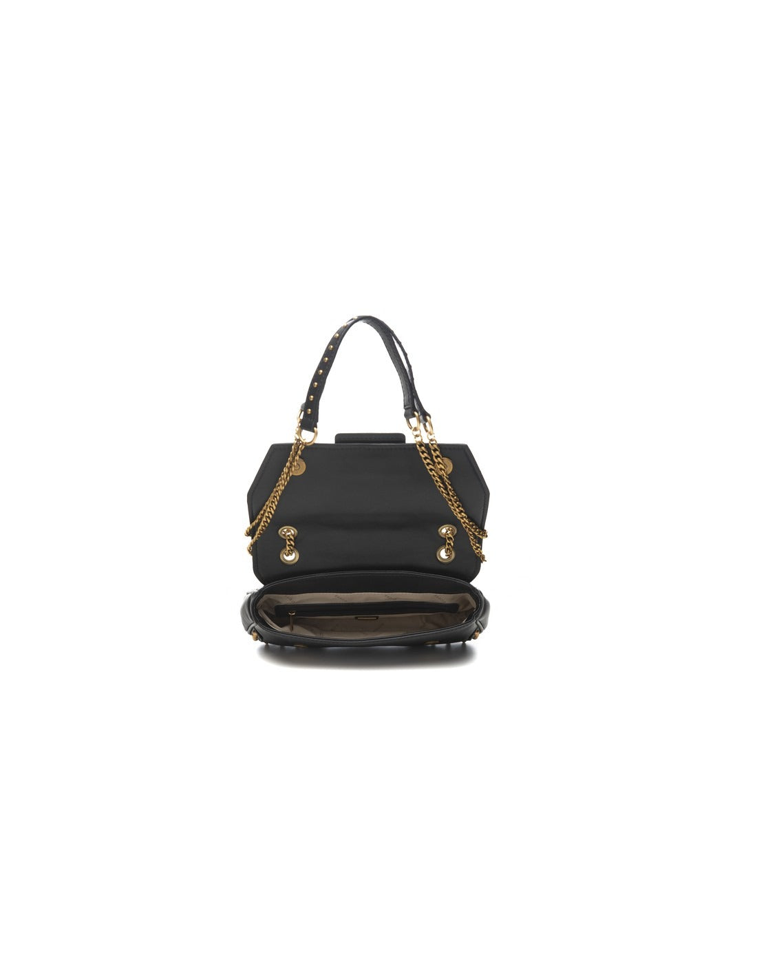 Guess, Greta, Polyurethane, Textile Crossbody Bag, Black, hwvb81 29210, 16 x 29 x 5.3 cm, For Women