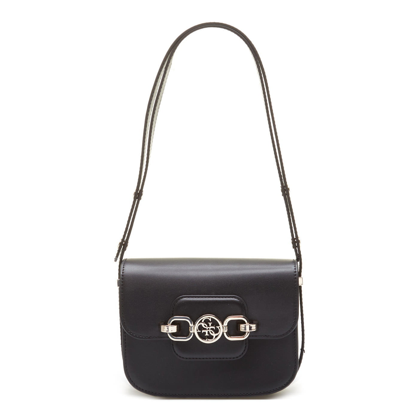 Guess, Hensely, Textile Bag, Convertible Xbody Flap, Black, For Women