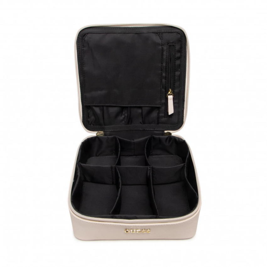 Guess, Holdall, Synthetic Leather, Textile Bag, Jewelry Case, Cream, For Women, 18 x 6 x 18cm - view 2