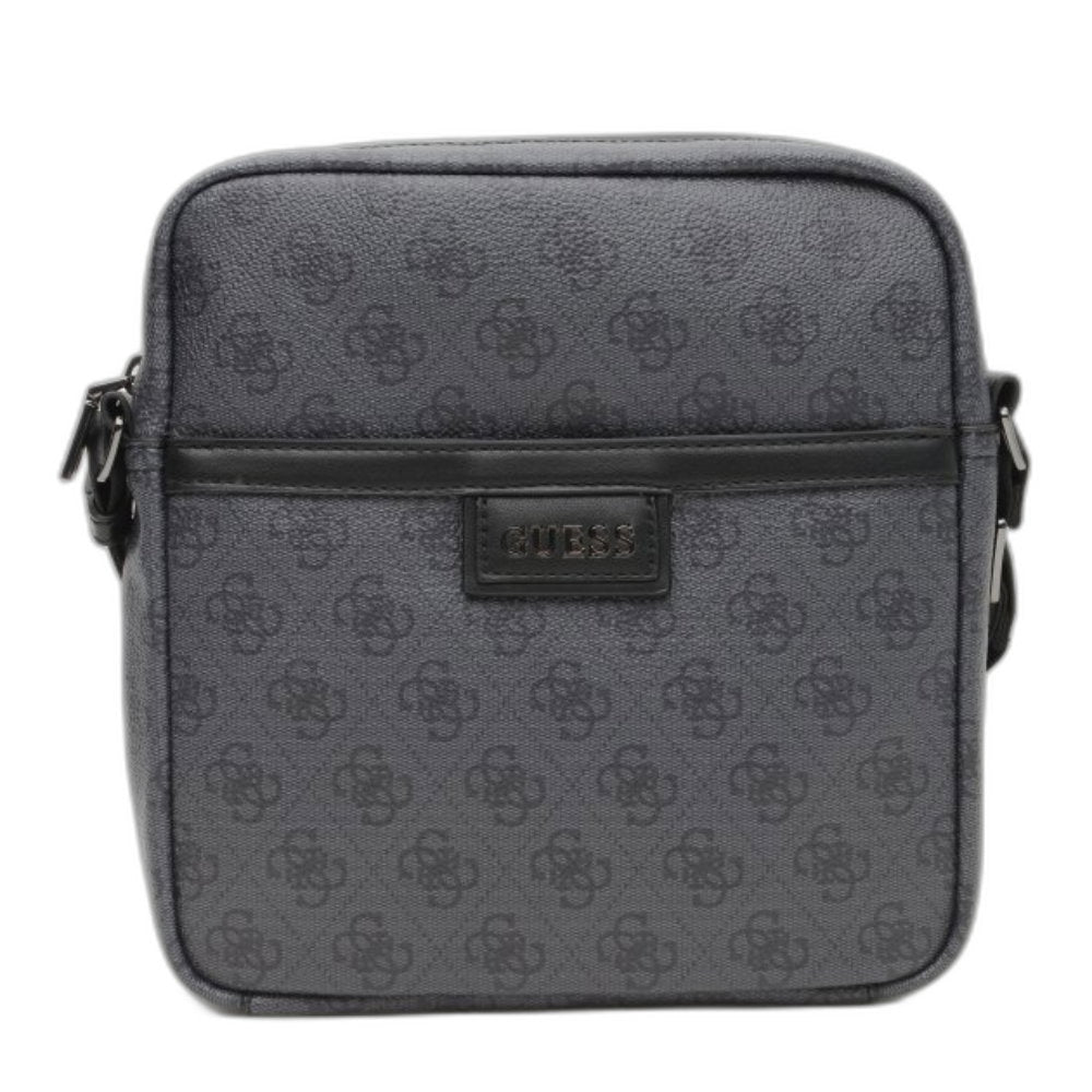 Guess, Vezzola, Document Holder, Textile Crossbody Bag, Black, For Women