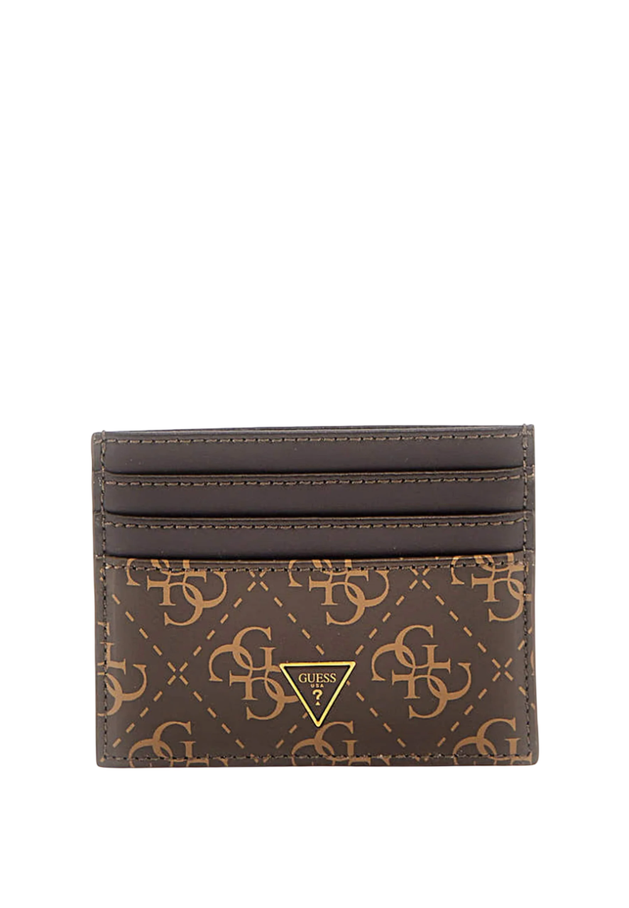 Guess, Vezzola, Leather Card Holder, SMVEZLLEA25, Brown, Unisex