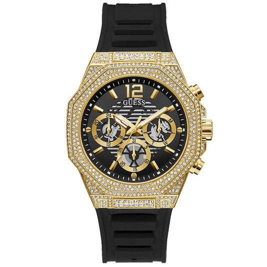 Guess para Hombre Momentum Negro Tono Dorado Multifunción