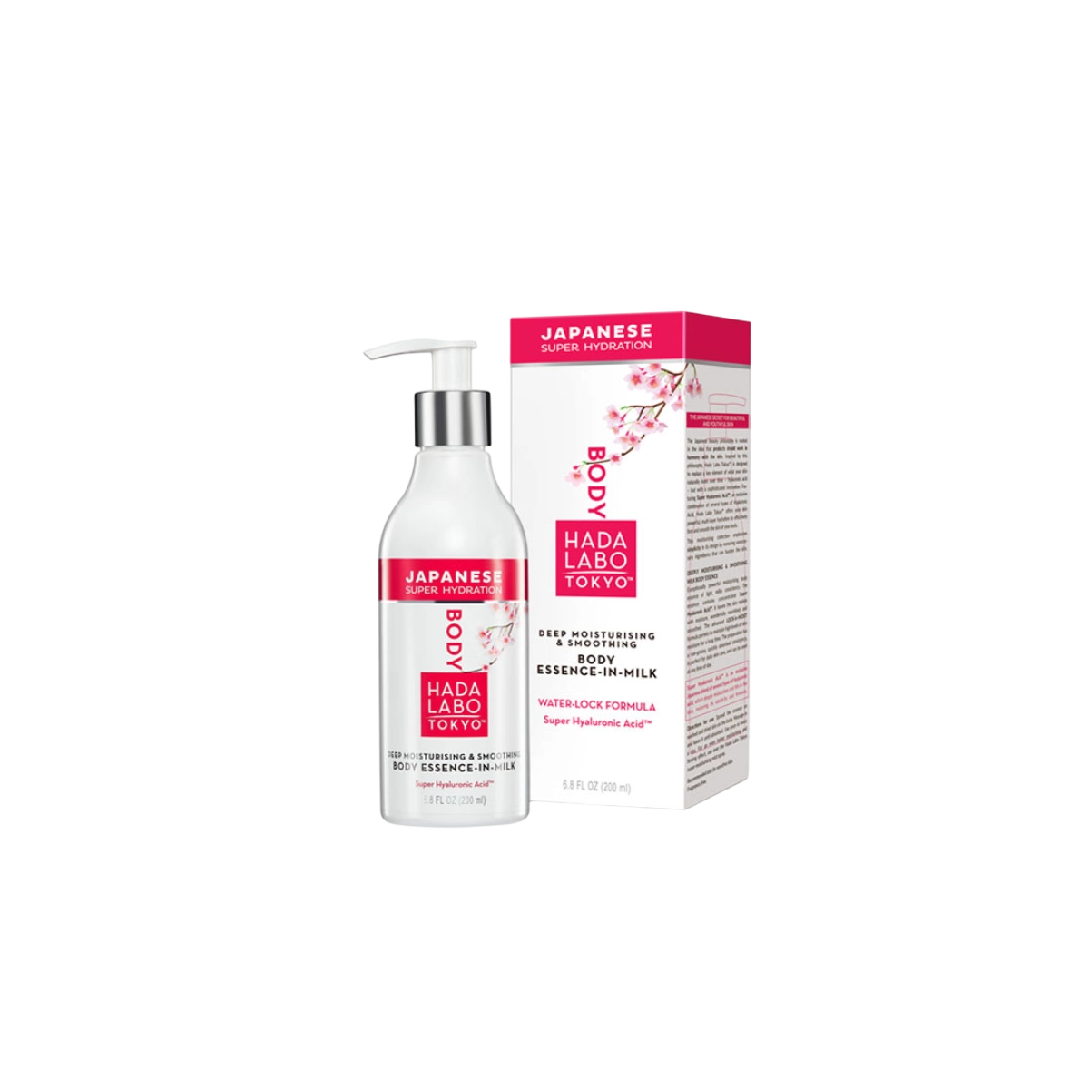 Hada Labo Tokyo, Body, Hyaluronic Acid, Moisturizing & Smoothing, Body Milk, All Over The Body, 200 ml
