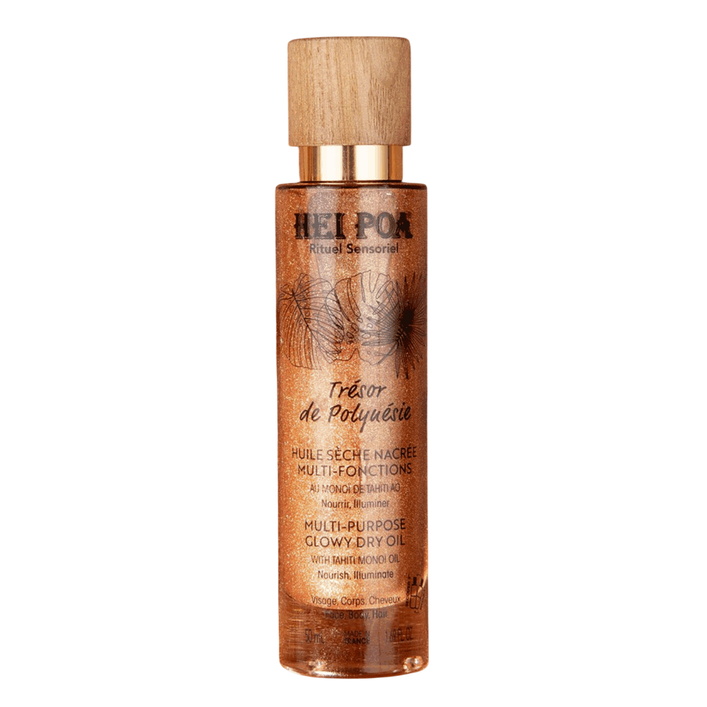 Hei Poa, Tresor De Polynesie, Monoi Oil, Glowing, Dry Body Oil, 50 ml