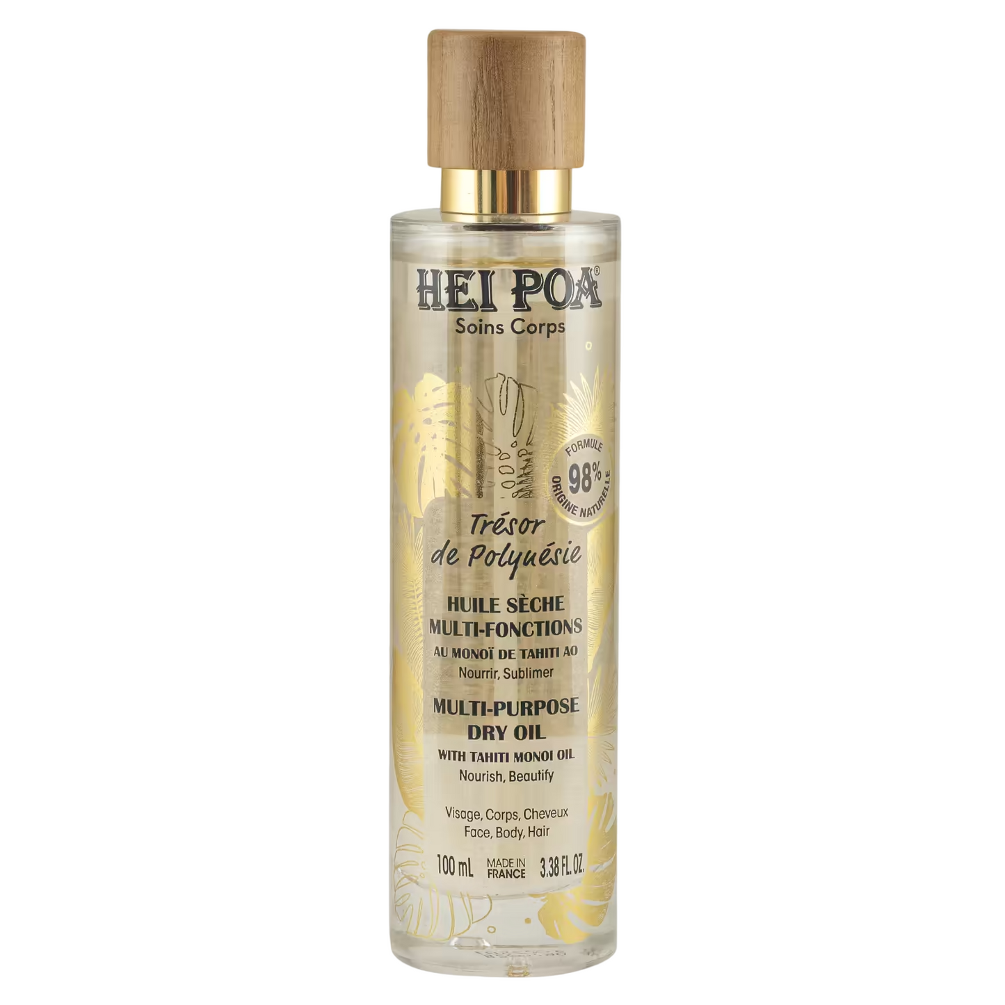 Hei Poa, Tresor De Polynesie, Monoi Oil, Nourishing, Dry Body Oil, 100 ml