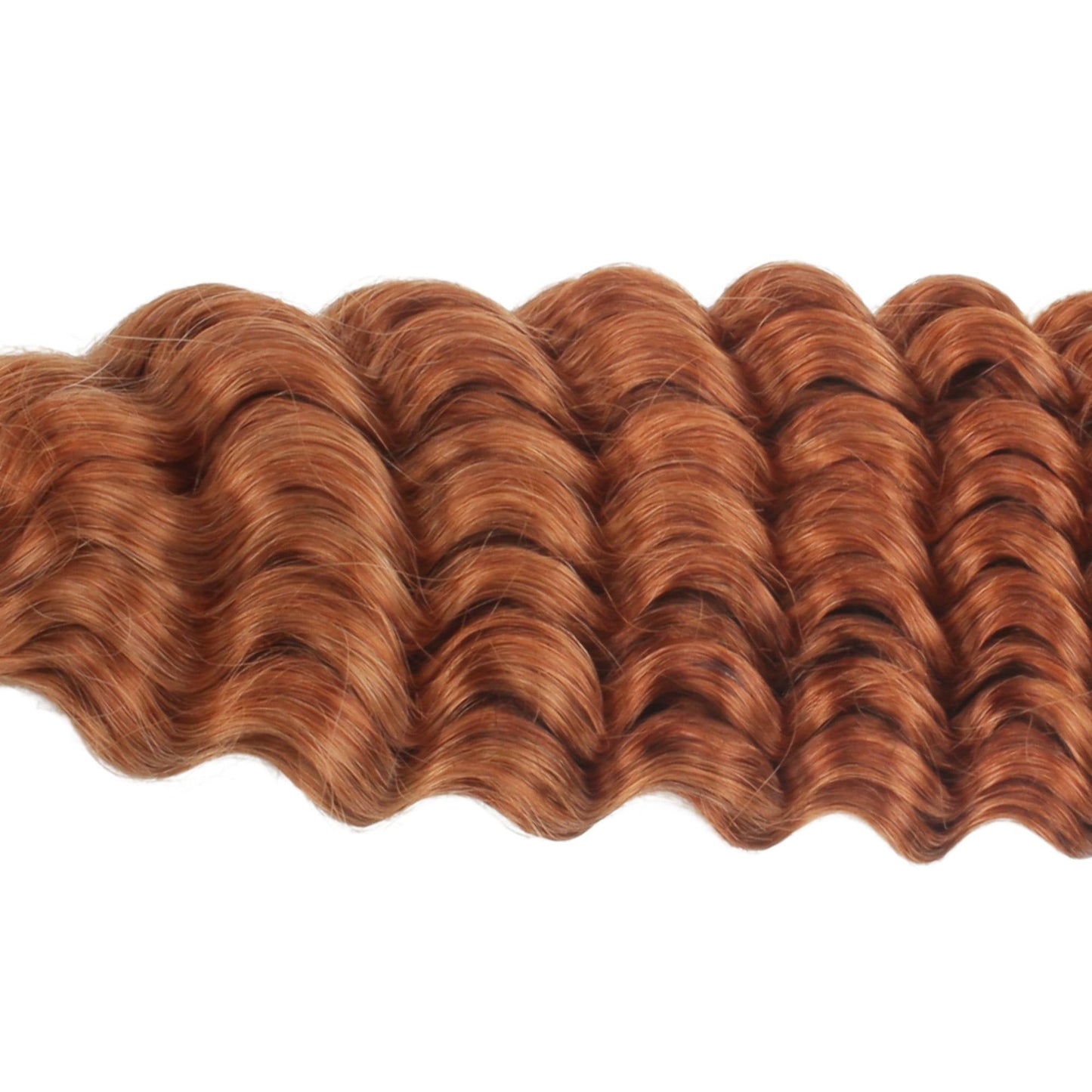Copper Deep Wave Color 350 Bulk 100% Human Braiding Hair Luxegan