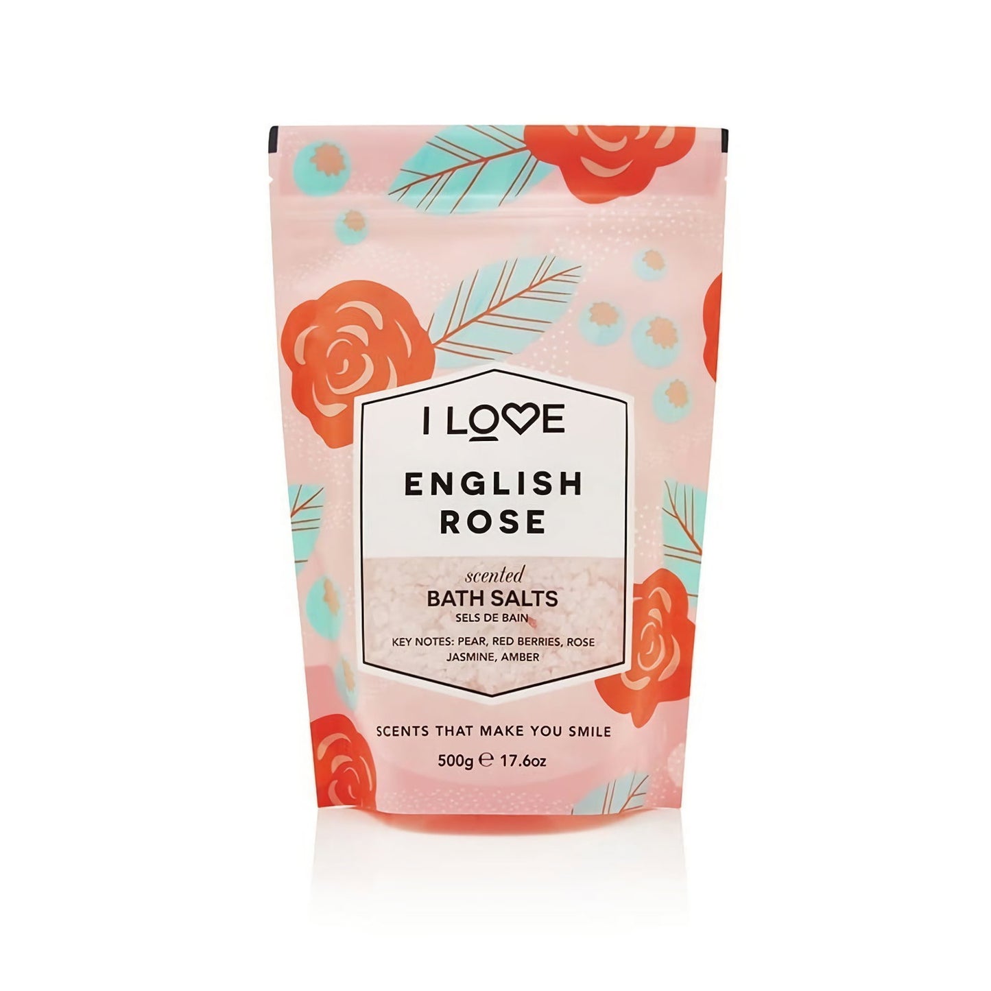 I Love, Signature Collection, English Rose, Bath Salt, 500 g