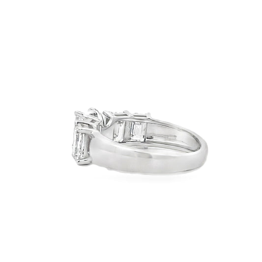 Diamante Cultivado en Laboratorio de 4.00ct Solo Engaste Oro Blanco de 14KT