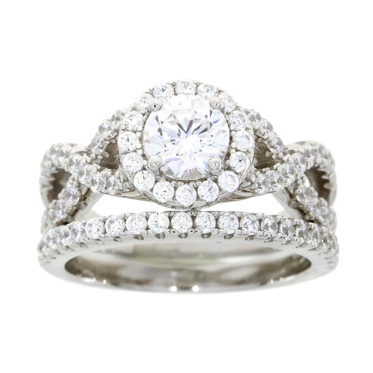 Circonio Cúbico CZ SS Plata Esterlina Nupcial