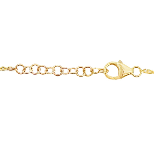 Pulsera de diamante de .10 ct en oro amarillo de 14 kt