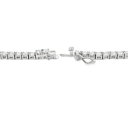 Collar tenis de moissanita de 15,14 ct de plata de ley