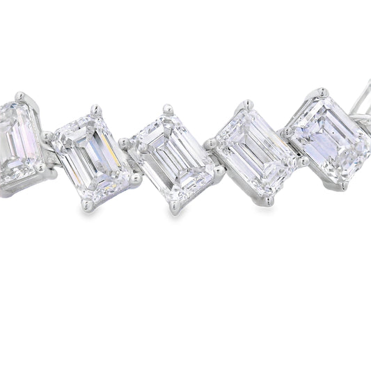 Pulsera de tenis de oro blanco de 14 quilates con diamantes de laboratorio