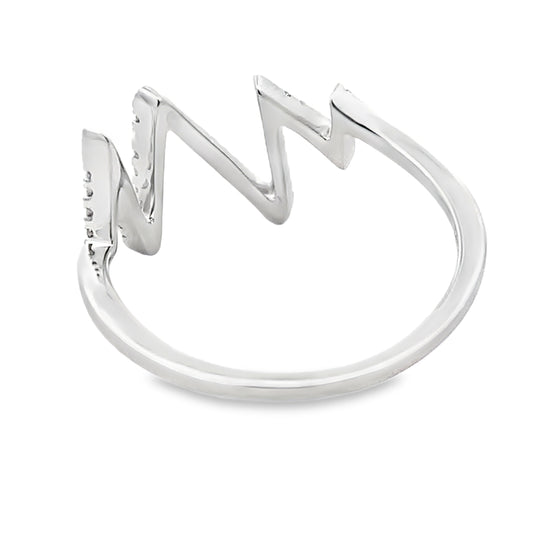 Anillo de diamante de .15 ct en oro blanco de 14 kt