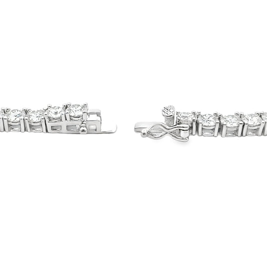 Collar de tenis de moissanita de 39,98 ct en plata de ley