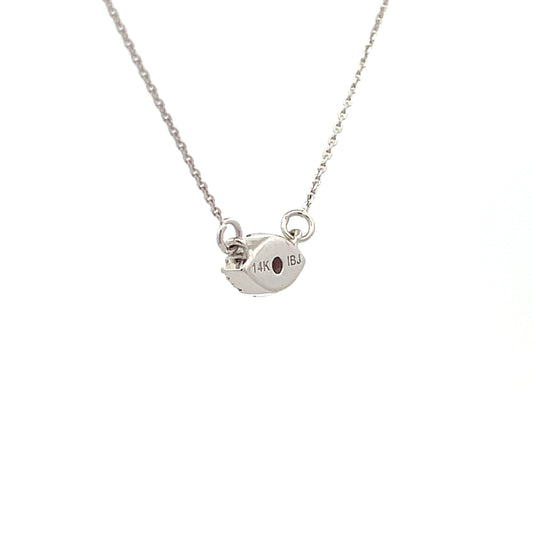 Colgantes de moda de rubí y diamante de .14 qt. de oro blanco de 14 kt.