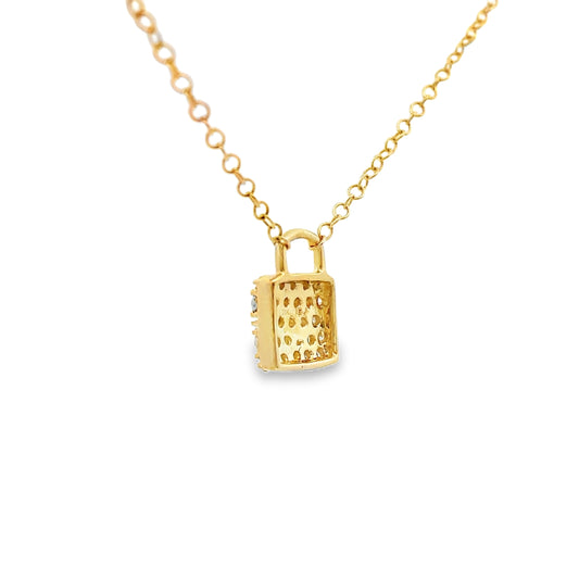 Colgantes de moda con diamante de 0,20 ct de oro amarillo de 10 kt