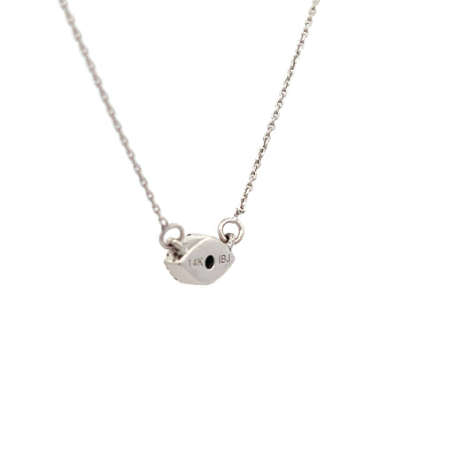 Colgantes de moda de esmeralda y diamante de .12 ct de oro blanco de 14 kt