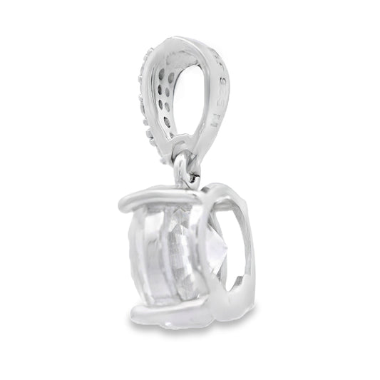Colgante de moissanita de 2,00 ct Plata de Ley