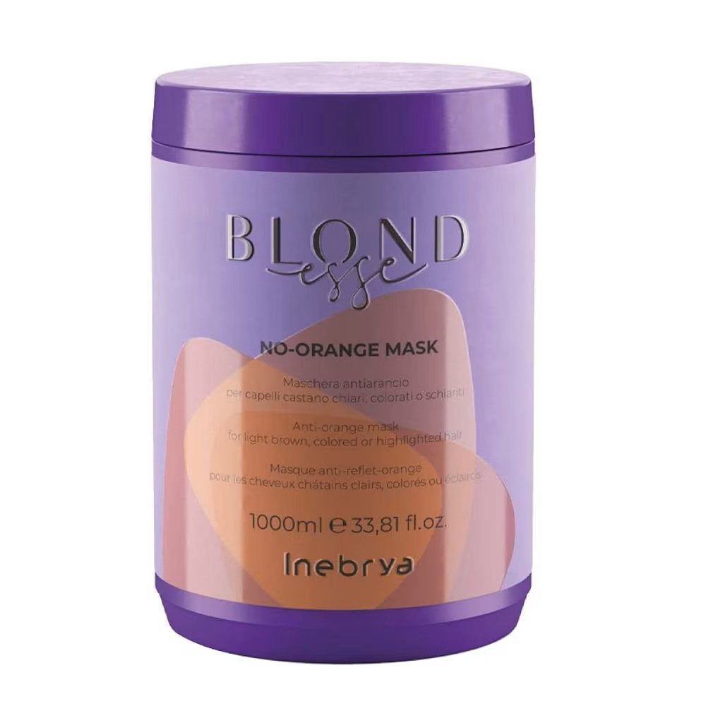 Inebrya, Blondesse No-Orange, Hair Treatment Cream Mask, Neutralizing Orange Tones, 1000 ml