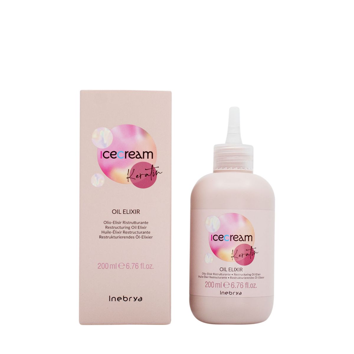 Inebrya, Ice Cream Keratin, Hair Oil Treatment, Restructuring, 200 ml