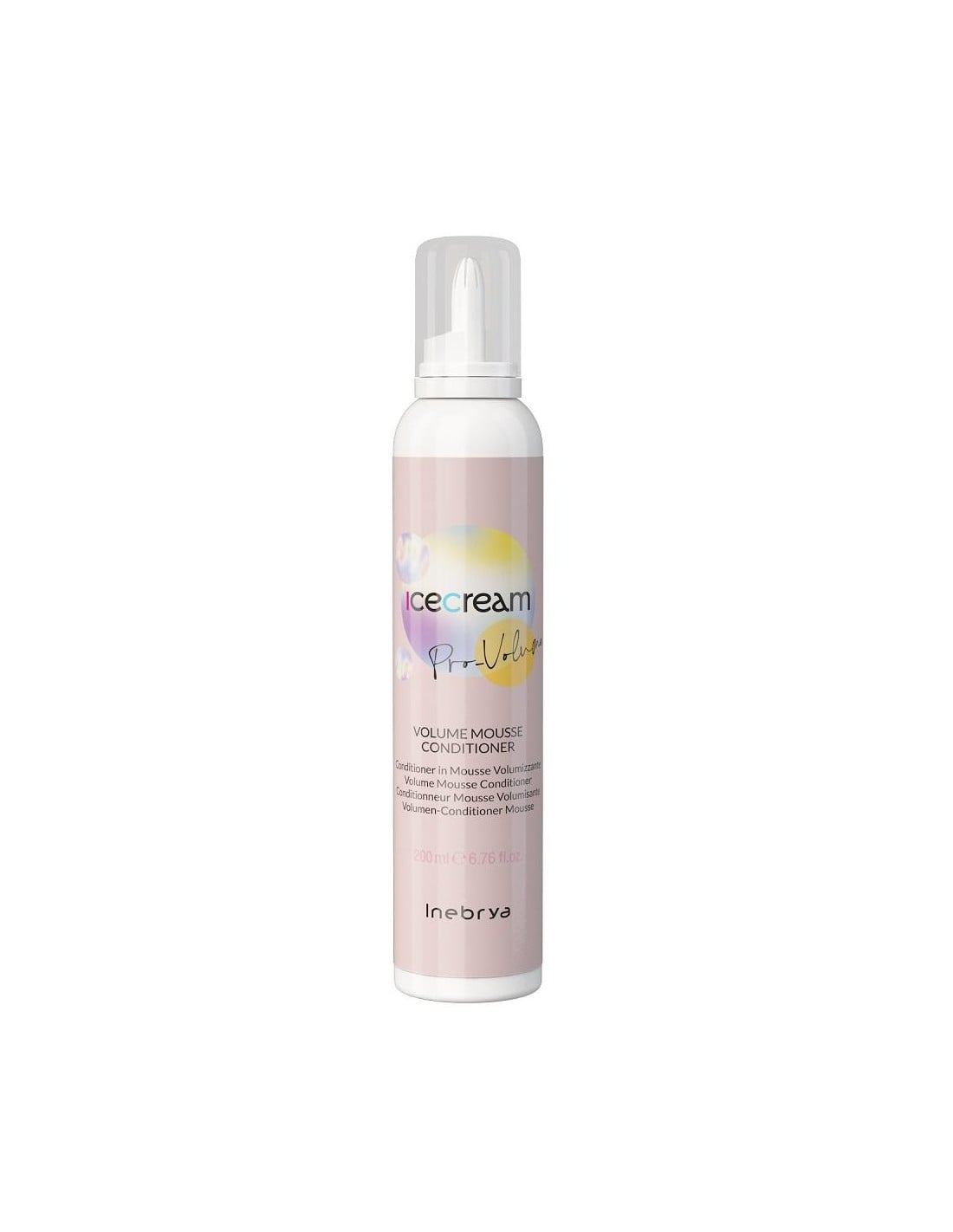 Inebrya, Ice Cream Pro-Volume, Hair Leave-In Foam Conditioner, Volumizing, 200 ml