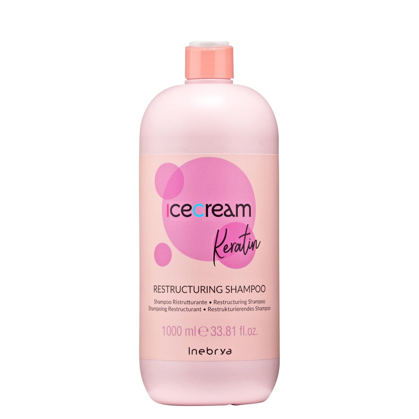 Inebrya, Ice Cream Keratin, Hair Shampoo, Restructuring, 1000 ml
