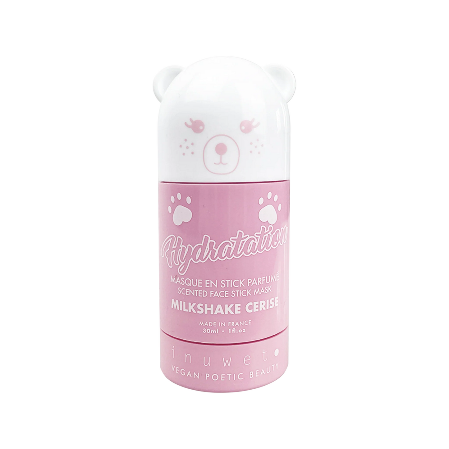 Inuwet, Milkshake Cerise, Hydrating & Soothing, Vegan, Stick Mask, For Face, 30 ml
