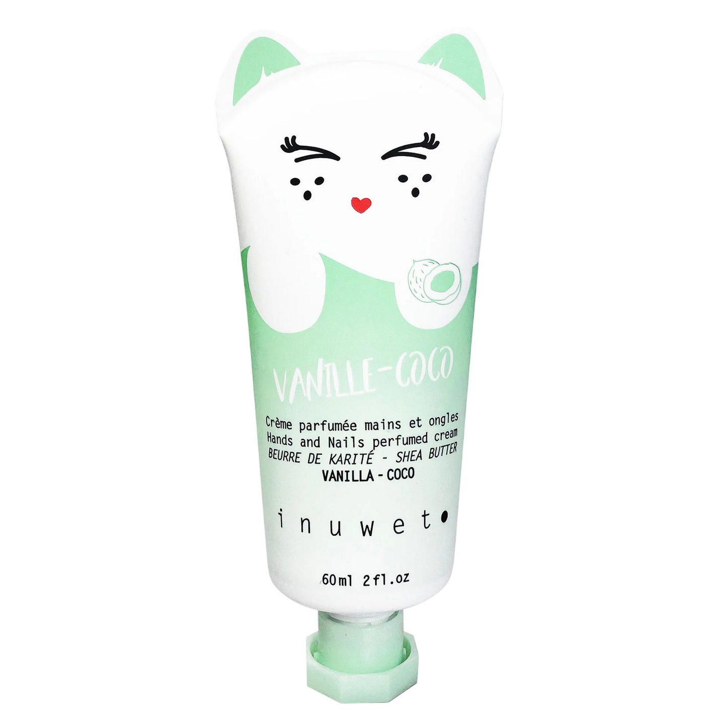 Inuwet, Vanilla-Coco, Vegan, Hydrating & Nourishing & Softening, Hand & Nail Cream, Vanilla, 60 ml