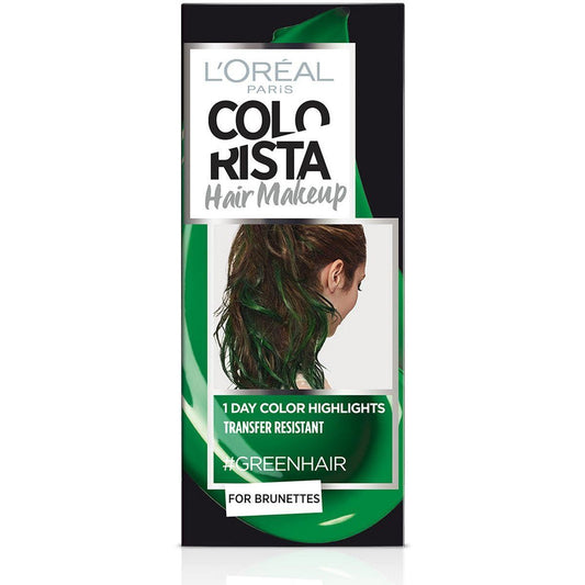 L'Oreal Paris, Colorista Hair Makeup, Semi-Permanent Hair Dye, #GREENHAIR, 30 ml