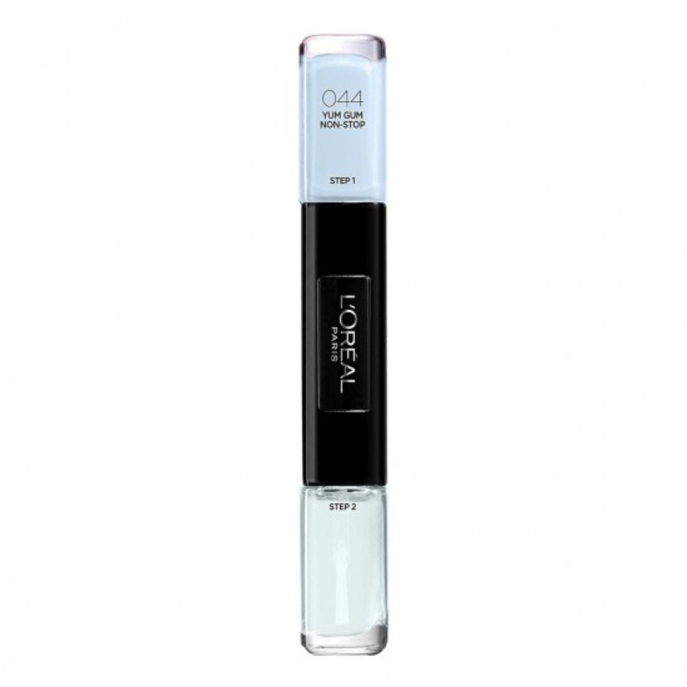L'Oreal Paris, Infallible, Nail Polish 2-In-1, 44, Yum Gum Non-Stop, 2 x, 5 ml