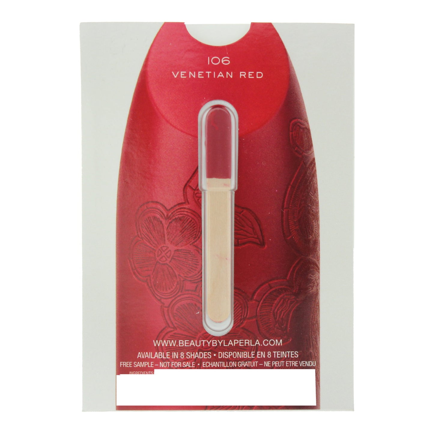 La Perla, Matte Silk, Matte, Cream Lipstick, 106, Venetian Red, 0.08 g *Sample
