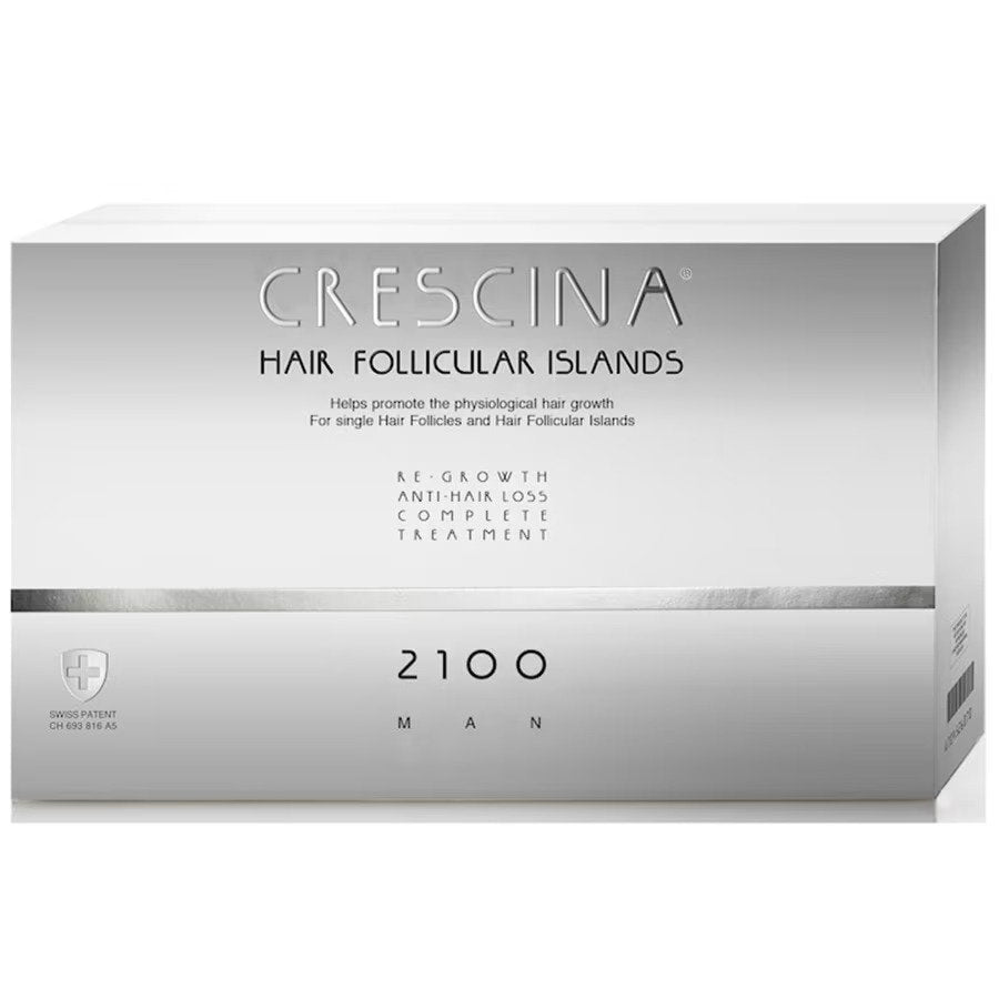 Labo Cosprophar Suisse, Crescina Follicular Islands 2100, For Growth Stimulation, Ampoules Treatment Serum, For Scalp, For Men, 10 +10 pcs