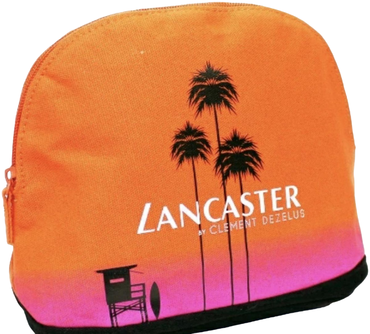 Lancaster, Sun Beauty, Material, Textile Bag, Toiletry, Orange, For Women, 25 X18 cm