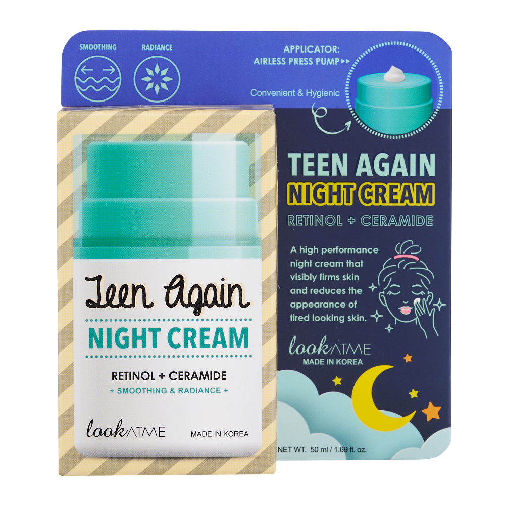 Look At Me, Teen Again, Retinol, Revitalising, Night, Cream, For Face, 50 ml