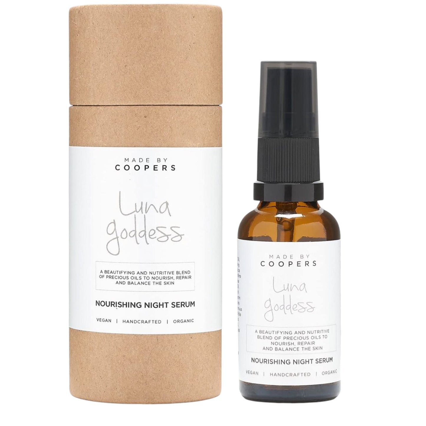 Made By Coopers, Luna Goddess, Vegan, Nourishing, At Night, Serum, For Face, 30 ml