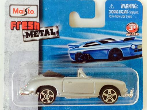 Maisto, Fresh Metal, Porche 356 Convertible, Toy Car, 11350, Silver, 1:64, 8+ years