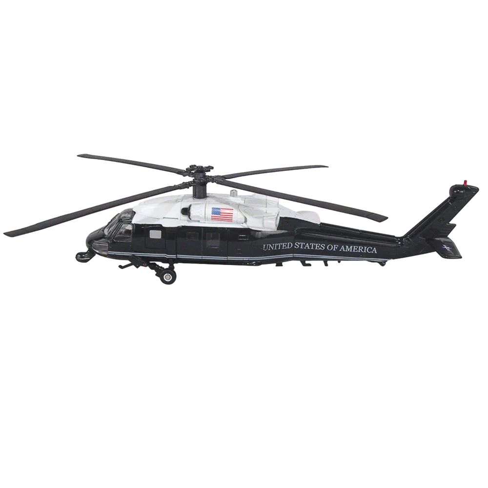 Maisto, Fresh Metal Tailwinds, Military Helicopter Sikorski VH-60N, Toy Car, Black & White, 1:14, 8+ years