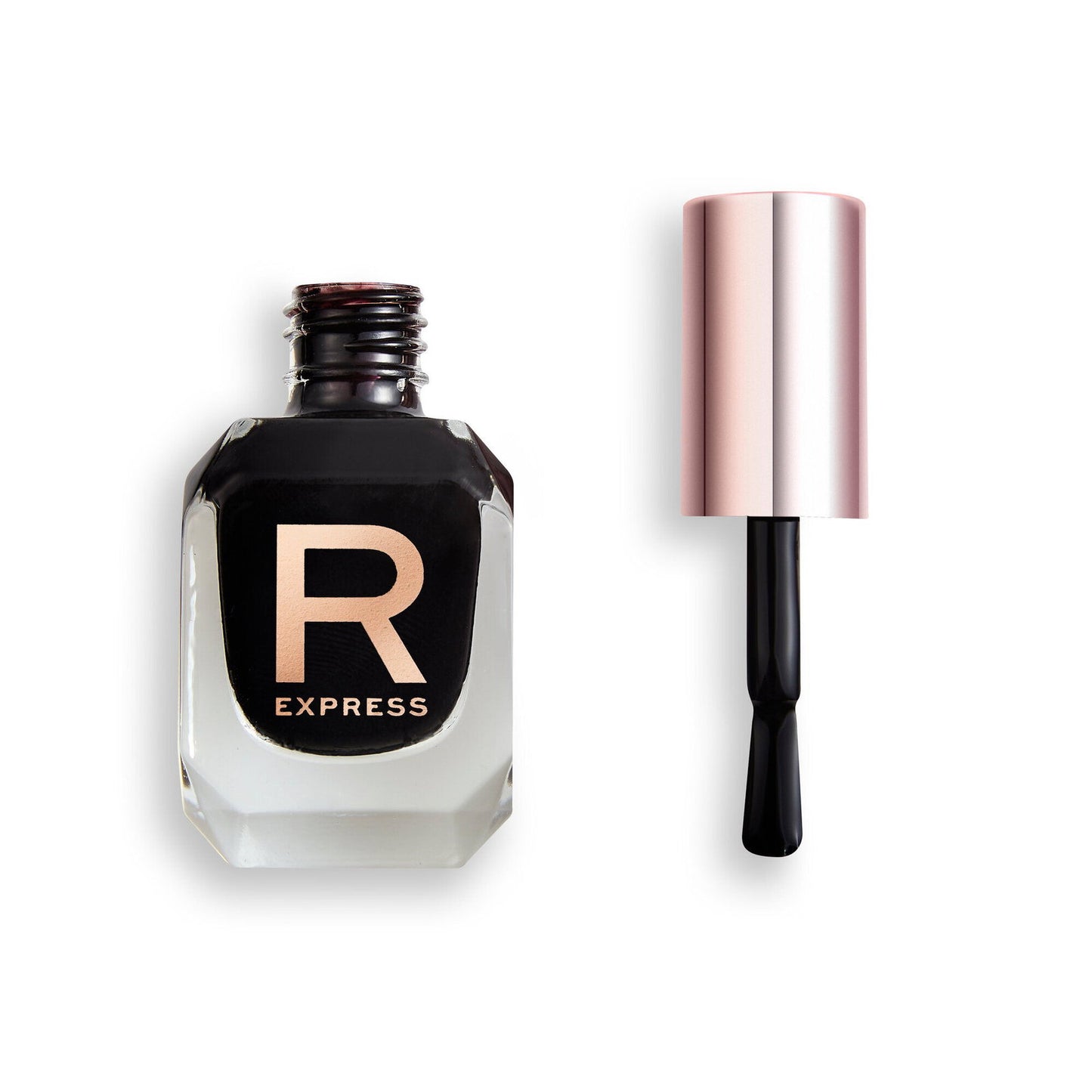 Makeup Revolution, Express, Nail Polish, Midnight Black, 10 ml