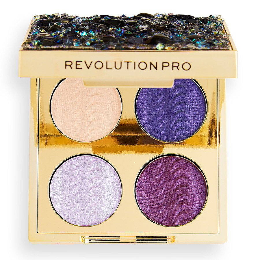 Makeup Revolution, Pro Ultimate, Eyeshadow Palette, Hidden Jewels, 4 Shades, 0.8 g